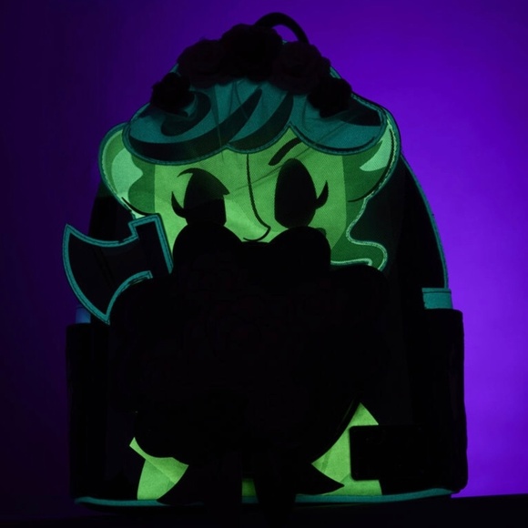 NWT Haunted Mansion Glow in The Dark Haunted Bride Mini Backpack - Picture 3 of 6